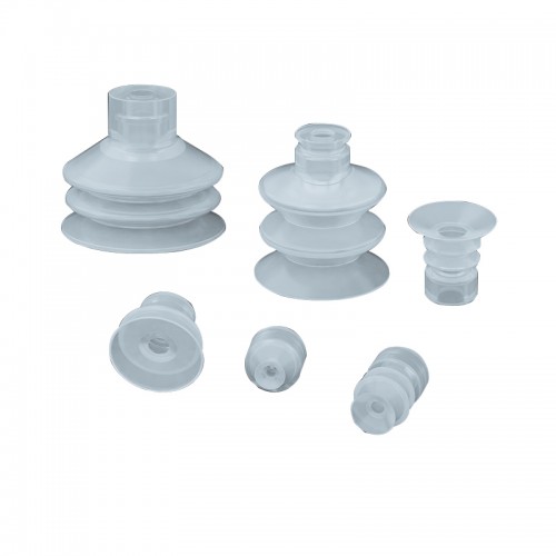 Pneumatic Suction Cup White Silicone Rubber 8mm Mounting Hole Sucker Big Head Injection Molding Machine Manipulator Accessories